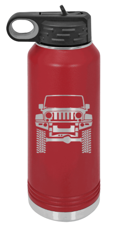 JL - 32oz Water Bottle Laser Engraved- Maroon
