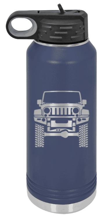 JL - 32oz Water Bottle Laser Engraved- Navy