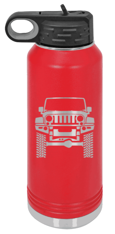 JL - 32oz Water Bottle Laser Engraved- Red