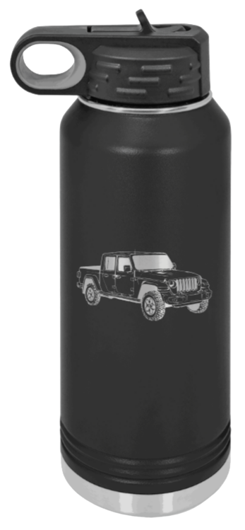 Gladiator - 32oz Water Bottle Laser Engraved- Black