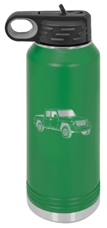 Gladiator - 32oz Water Bottle Laser Engraved- Green
