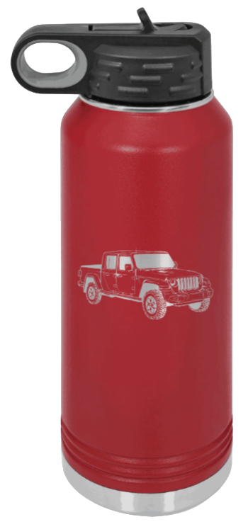 Gladiator - 32oz Water Bottle Laser Engraved- Maroon