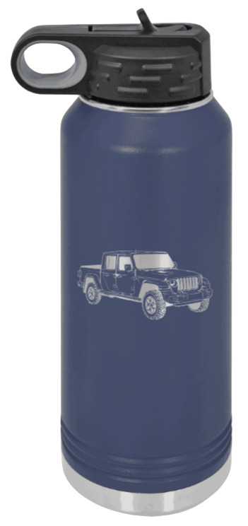 Gladiator - 32oz Water Bottle Laser Engraved- Navy
