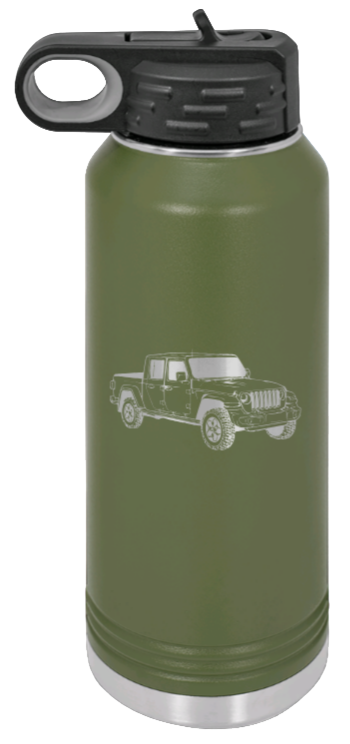 Gladiator - 32oz Water Bottle Laser Engraved- Olive
