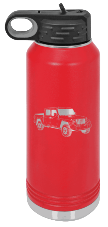 Gladiator - 32oz Water Bottle Laser Engraved- Red