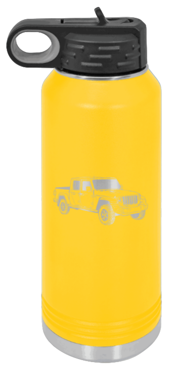 Gladiator - 32oz Water Bottle Laser Engraved- Yellow
