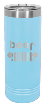 Load image into Gallery viewer, Beer Jeep Laser Engraved Skinny Tumbler (Etched)
