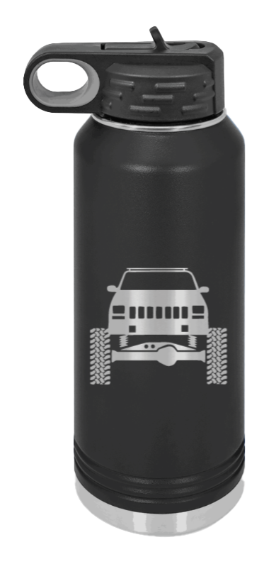 Jeep Cherokee - 32oz Water Bottle Laser Engraved- Black