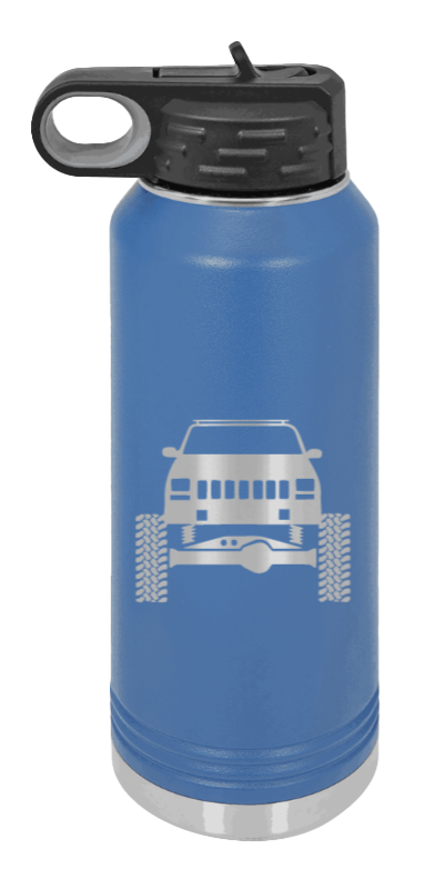 Jeep Cherokee - 32oz Water Bottle Laser Engraved- Royal Blue