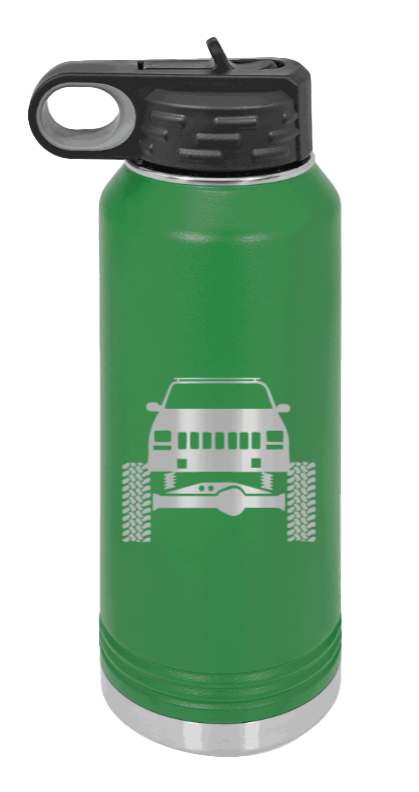 Jeep Cherokee - 32oz Water Bottle Laser Engraved- Green