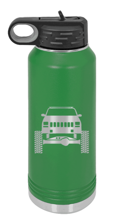 Jeep Cherokee - 32oz Water Bottle Laser Engraved- Green