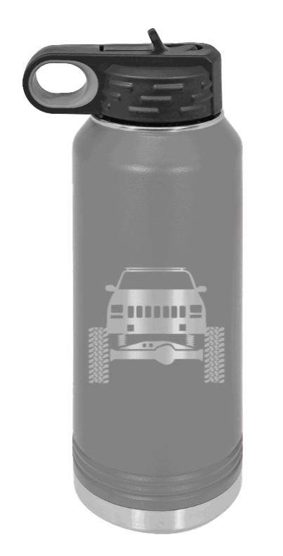 Jeep Cherokee - 32oz Water Bottle Laser Engraved- Dark Grey