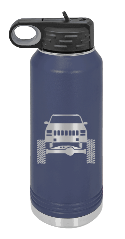 Jeep Cherokee - 32oz Water Bottle Laser Engraved- Navy