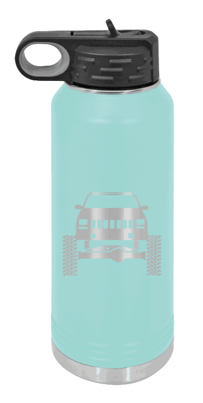 Jeep Cherokee - 32oz Water Bottle Laser Engraved- Teal