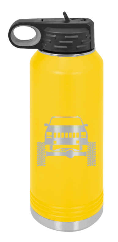 Jeep Cherokee - 32oz Water Bottle Laser Engraved- Yellow