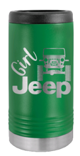 Load image into Gallery viewer, Girl Jeep CJ Laser Engraved Slim Can Insulated Koosie
