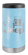 Load image into Gallery viewer, Girl Jeep CJ Laser Engraved Slim Can Insulated Koosie
