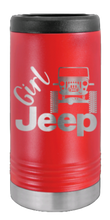 Load image into Gallery viewer, Girl Jeep CJ Laser Engraved Slim Can Insulated Koosie
