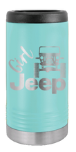 Load image into Gallery viewer, Girl Jeep CJ Laser Engraved Slim Can Insulated Koosie
