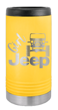 Load image into Gallery viewer, Girl Jeep CJ Laser Engraved Slim Can Insulated Koosie
