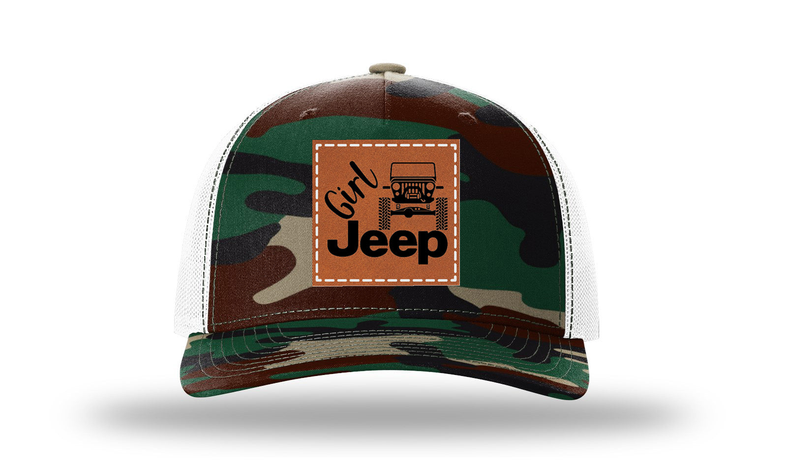 Green Camo / White