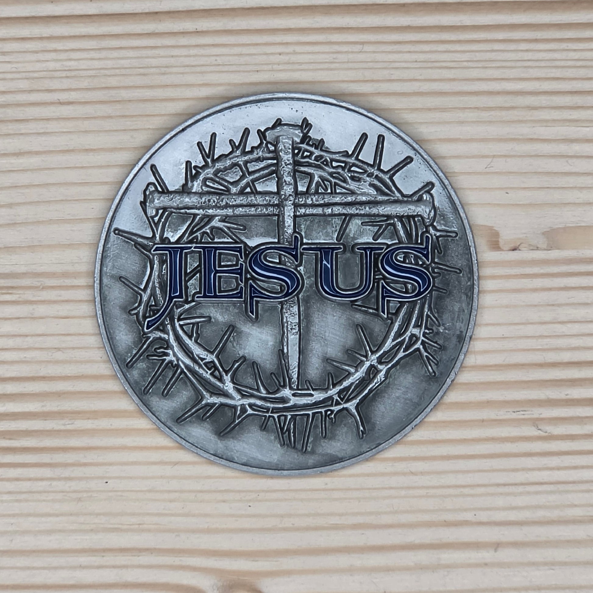 Jesus 3 Nails & Thorne Crown Fender Badge Emblem-