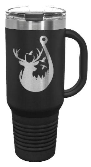 Ducks and Bucks 40oz Handle Mug Laser Engraved