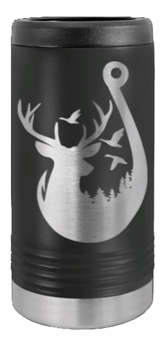 Ducks and Bucks Laser Engraved Slim Can Insulated Koosie