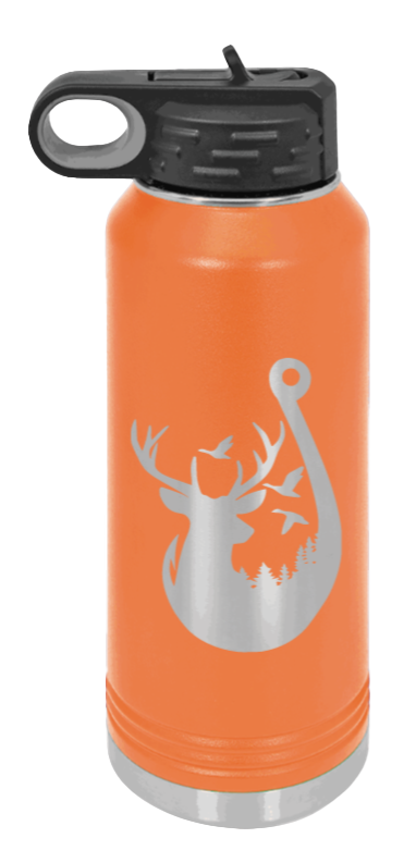 Ducks and Bucks - 32oz Water Bottle- Orange