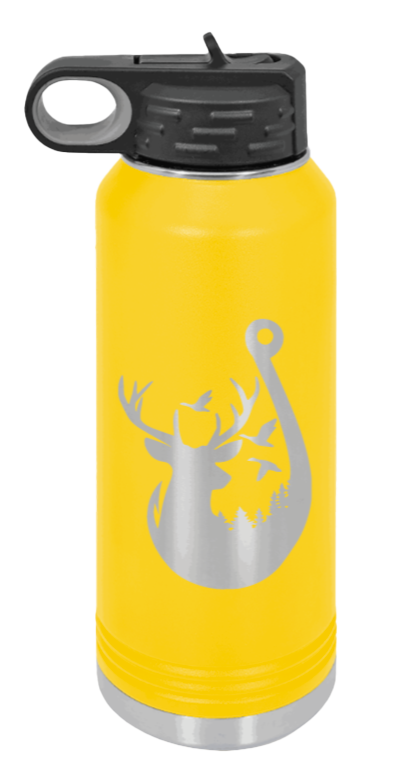 Ducks and Bucks - 32oz Water Bottle- Yellow