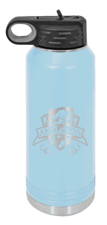 Bass Banner - 32oz Water Bottle- Light Blue