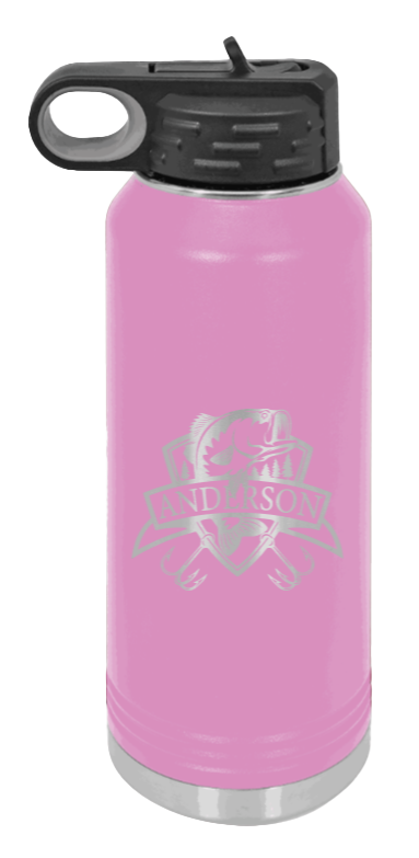 Bass Banner - 32oz Water Bottle- Light Purple
