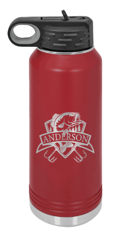 Bass Banner - 32oz Water Bottle- Maroon