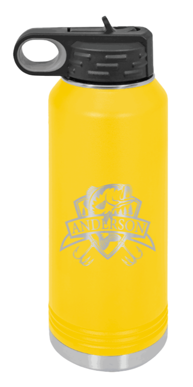 Bass Banner - 32oz Water Bottle- Yellow