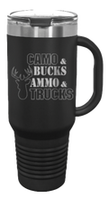 Load image into Gallery viewer, Camo and Bucks 40oz Handle Mug Laser Engraved

