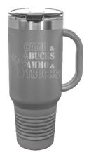 Load image into Gallery viewer, Camo and Bucks 40oz Handle Mug Laser Engraved
