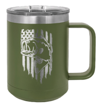 Load image into Gallery viewer, Bass - American Flag Laser Engraved Mug (Etched)
