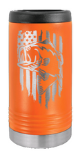 Load image into Gallery viewer, Bass Flag Laser Engraved Slim Can Insulated Koosie
