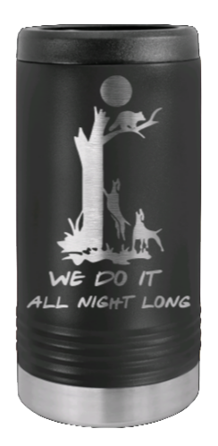 Coon Hunting Laser Engraved Slim Can Insulated Koosie