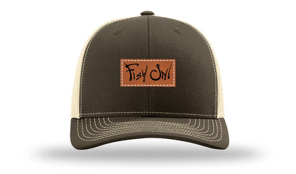 Fish On Leather Patch Richardson 112 Hat