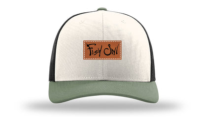Fish On Leather Patch Richardson 112 Hat