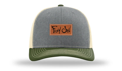 Fish On Leather Patch Richardson 112 Hat