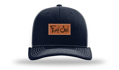 Fish On Leather Patch Richardson 112 Hat