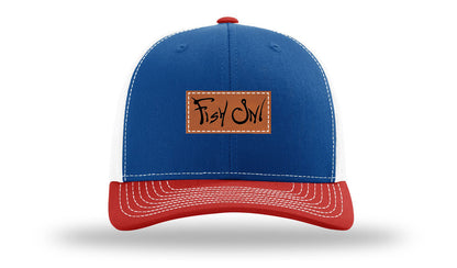 Fish On Leather Patch Richardson 112 Hat