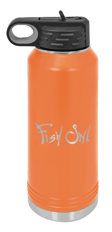 Fish On - 32oz Water Bottle- Orange