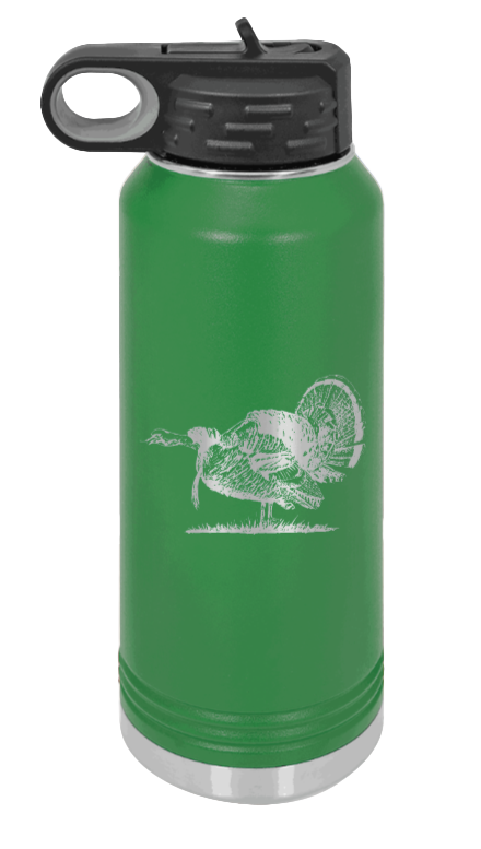 Turkey Gobble - 32oz Water Bottle- Green