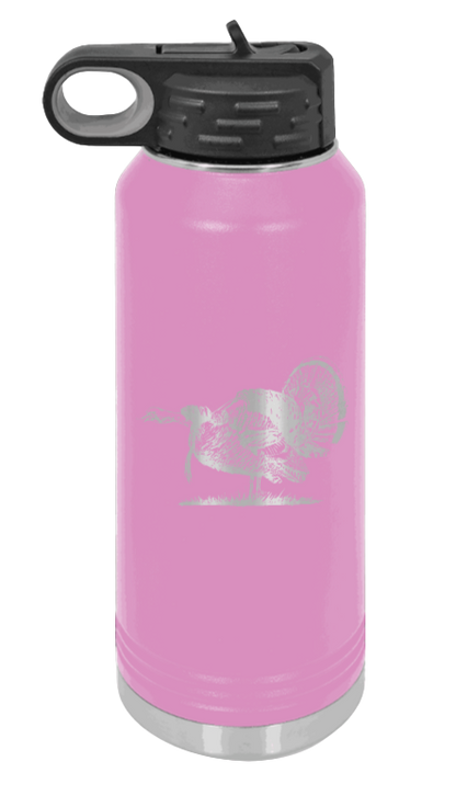 Turkey Gobble - 32oz Water Bottle- Light Purple