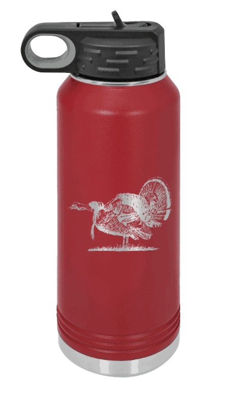 Turkey Gobble - 32oz Water Bottle- Maroon