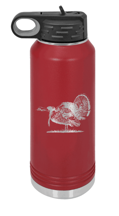 Turkey Gobble - 32oz Water Bottle- Maroon