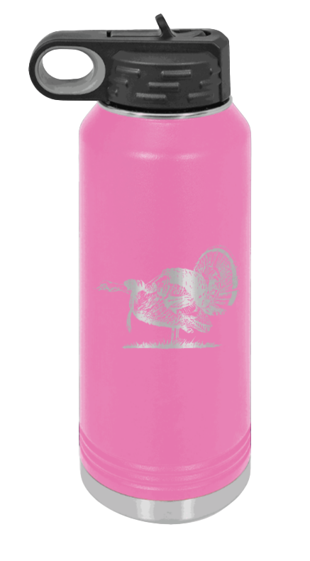 Turkey Gobble - 32oz Water Bottle- Pink